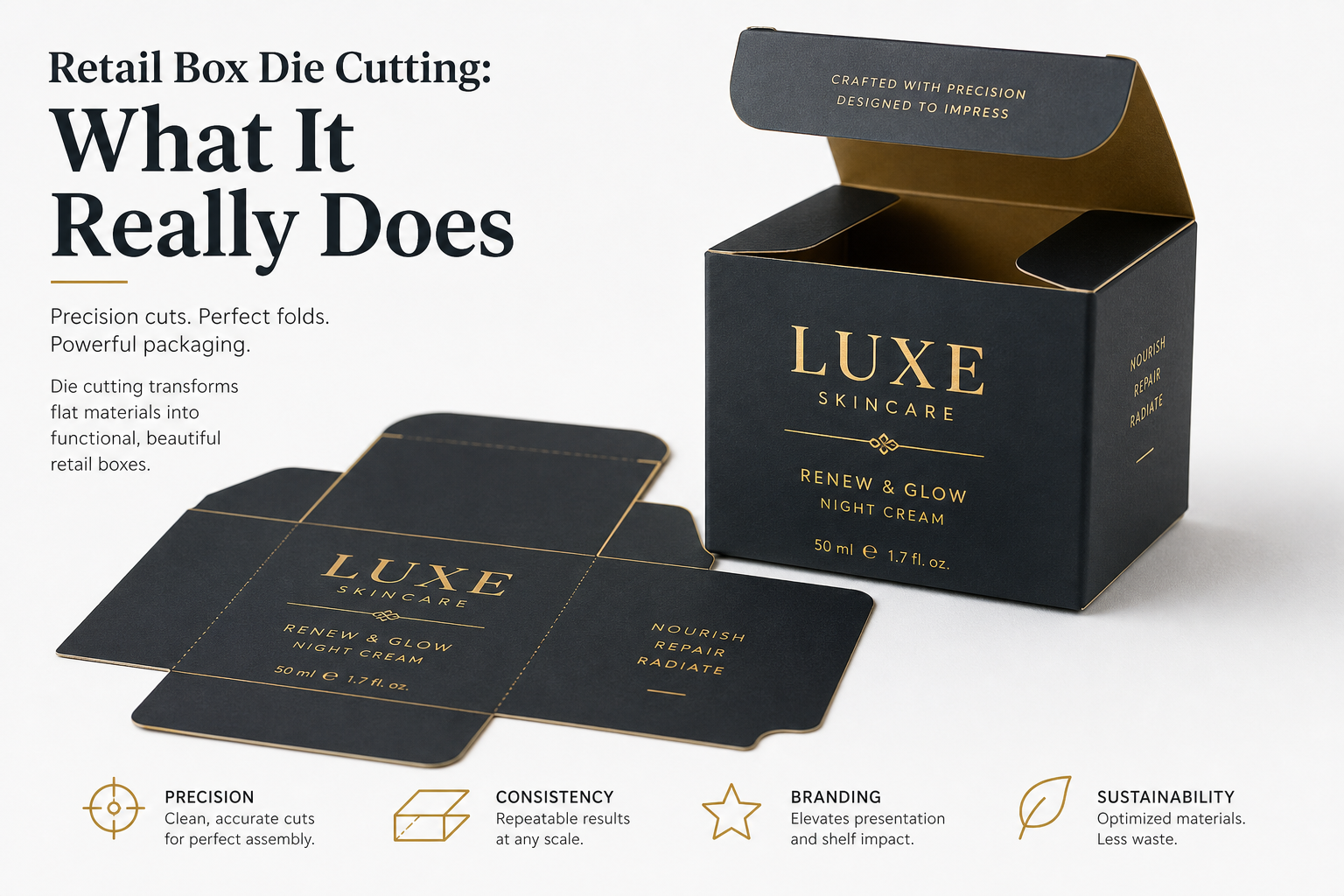 Retail Box Die Cutting: Board, Finish, Dieline, and Unit Cost