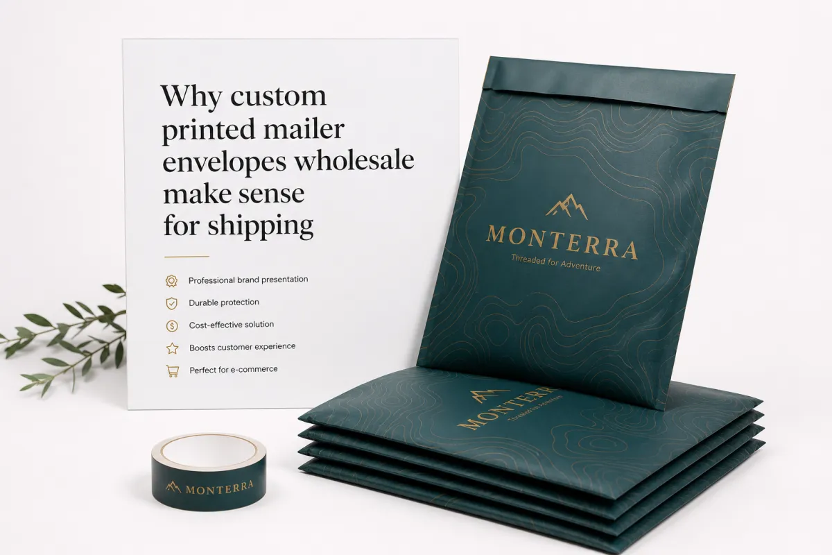 Custom Printed Mailer Envelopes Wholesale: Specs + Pricing