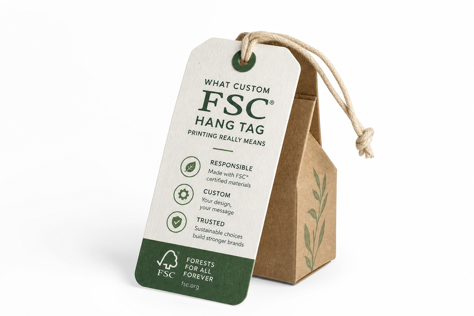 Custom FSC Hang Tag Printing for Sustainable Brands