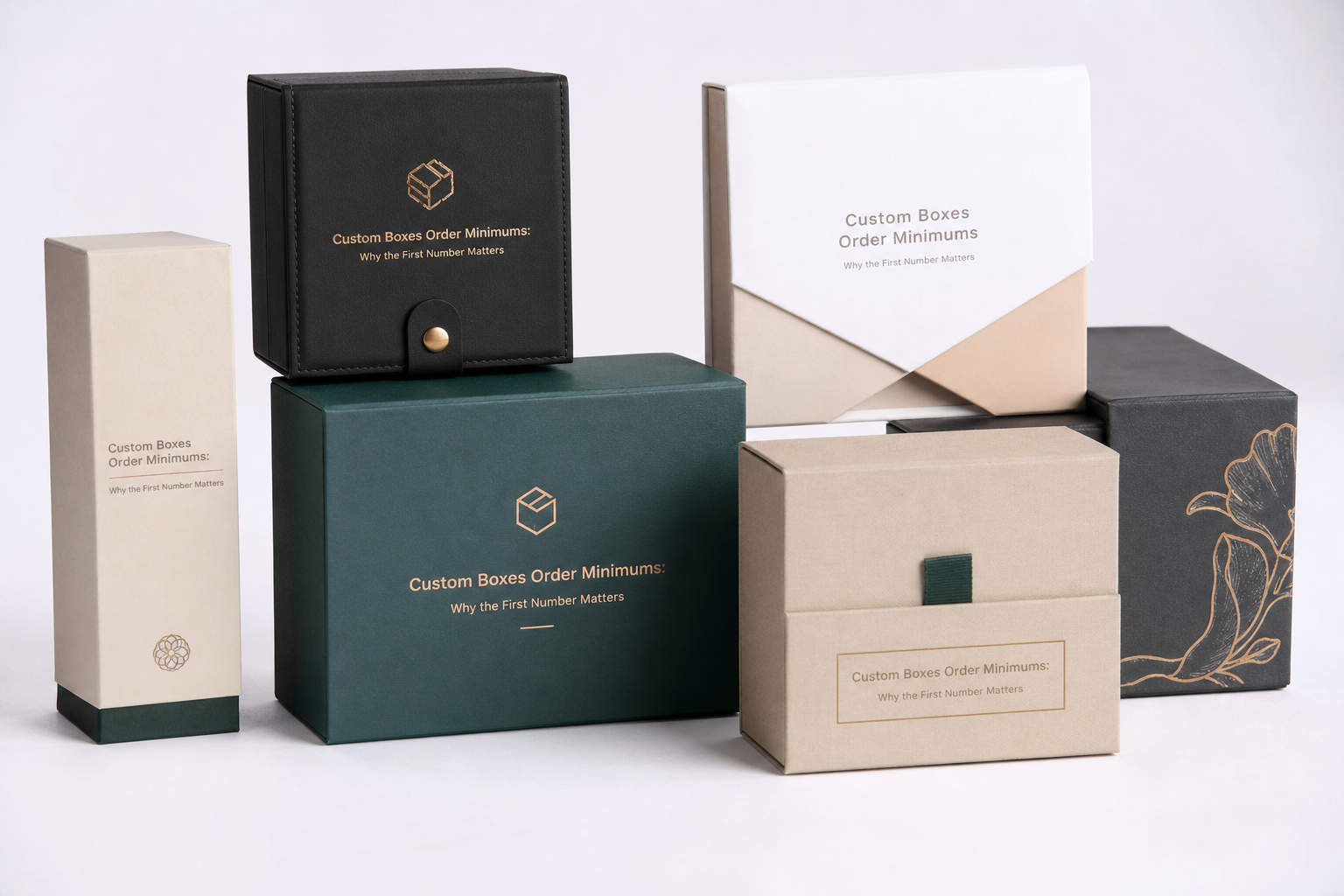 Custom Boxes Order Minimums: Board, Finish, Dieline, and Unit Cost