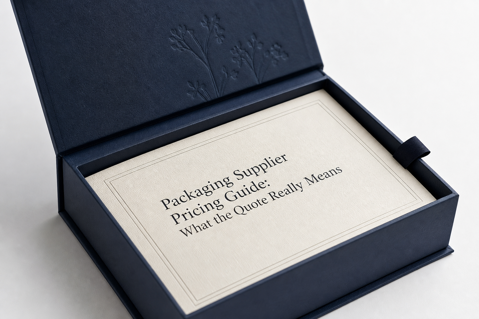Packaging Supplier Pricing: QC and Delivery Scope