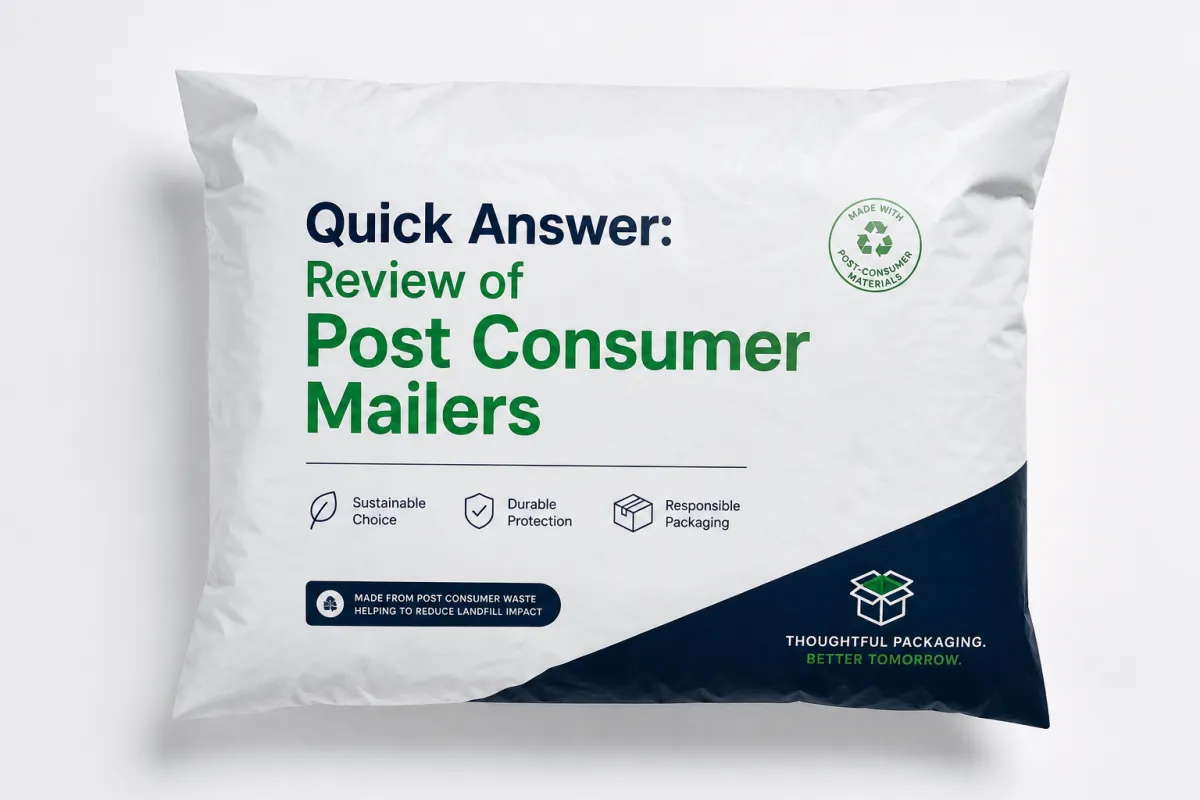 Of Post Consumer Mailers Options Tested