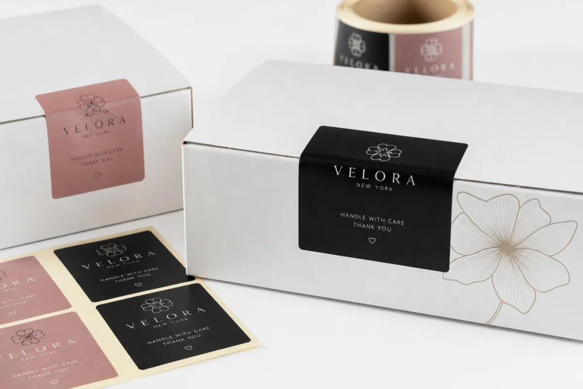 Branded Stickers for Shipping Cartons