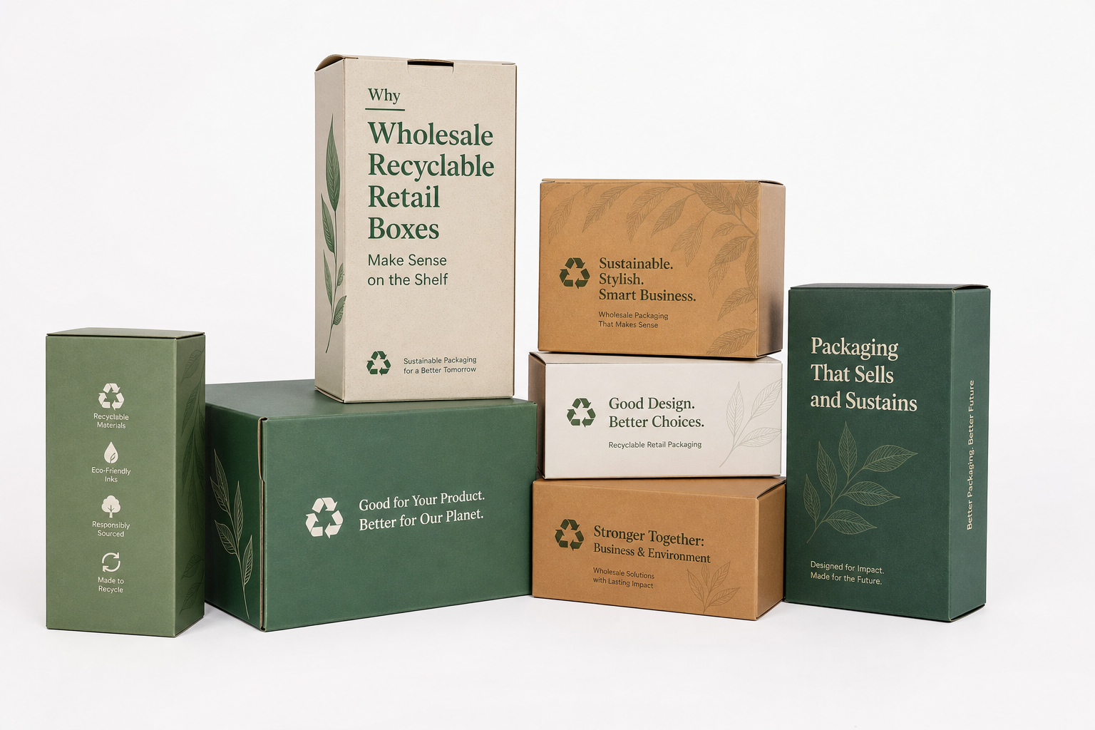 Wholesale Recyclable Retail Boxes for Sustainable Brands