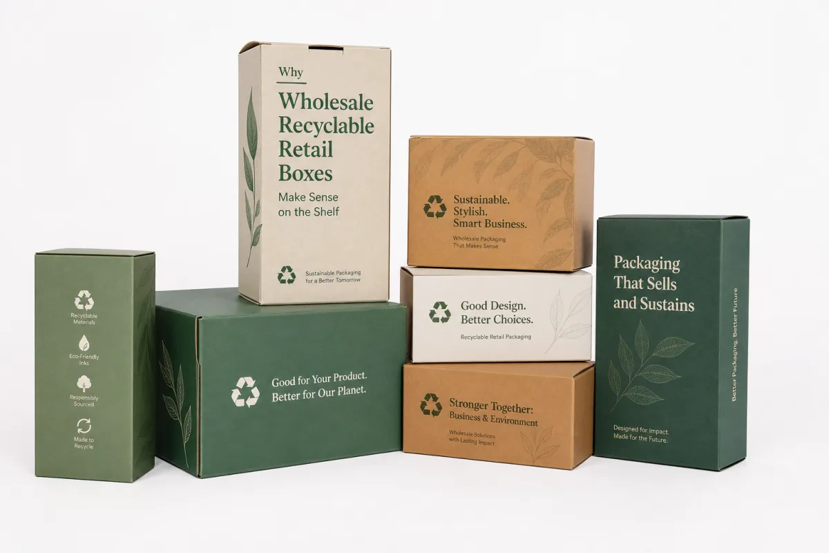 Wholesale Recyclable Retail Boxes for Sustainable Brands