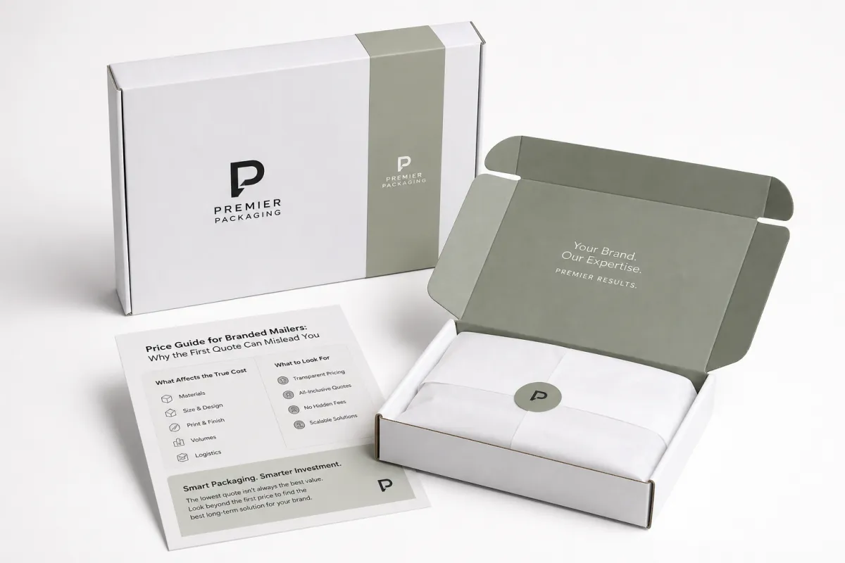Price for Branded Mailers: Film, Print, MOQ, and Carton