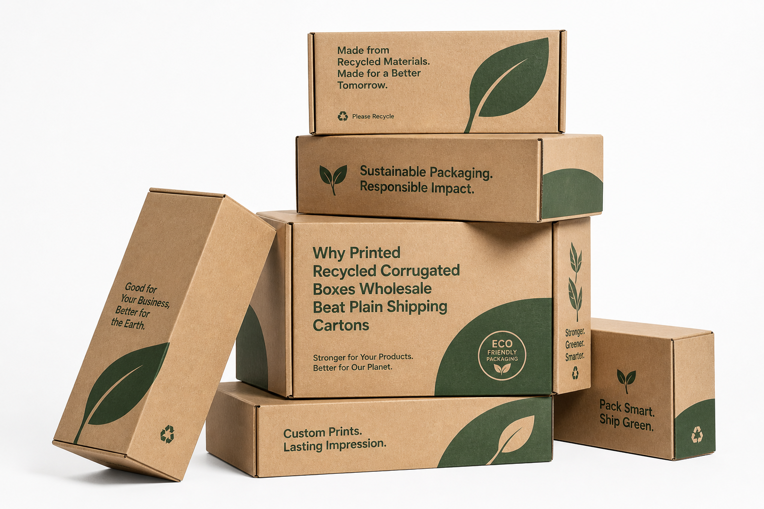 Printed Recycled Corrugated Boxes Wholesale for Brands