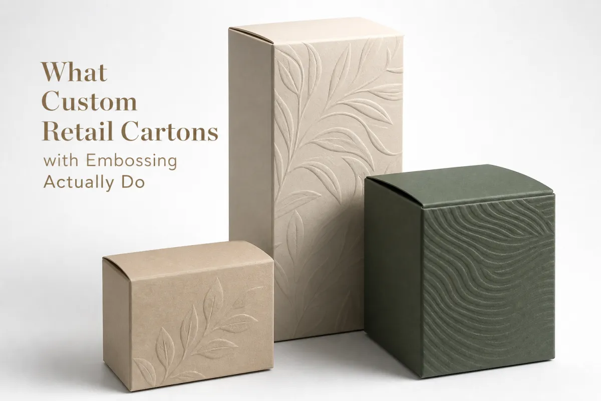 Custom Retail Cartons with Embossing: Design, Cost & Impact