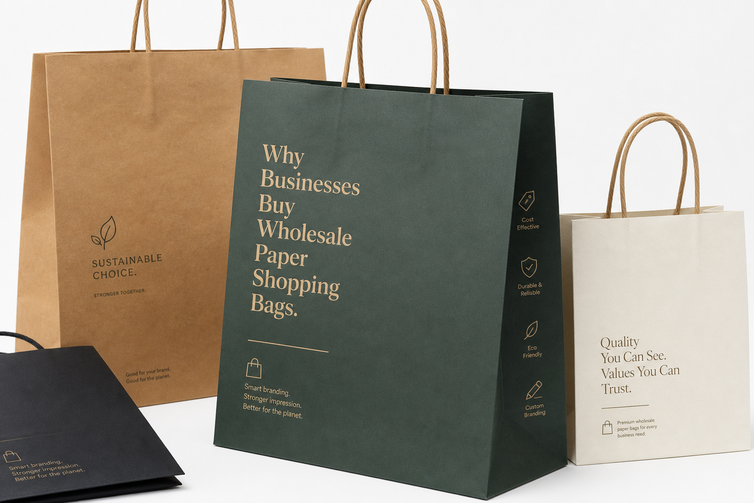 Buy Wholesale Paper Shopping Bags for Retail Packaging