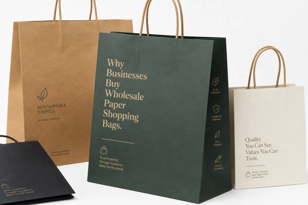 Buy Wholesale Paper Shopping Bags for Retail Packaging