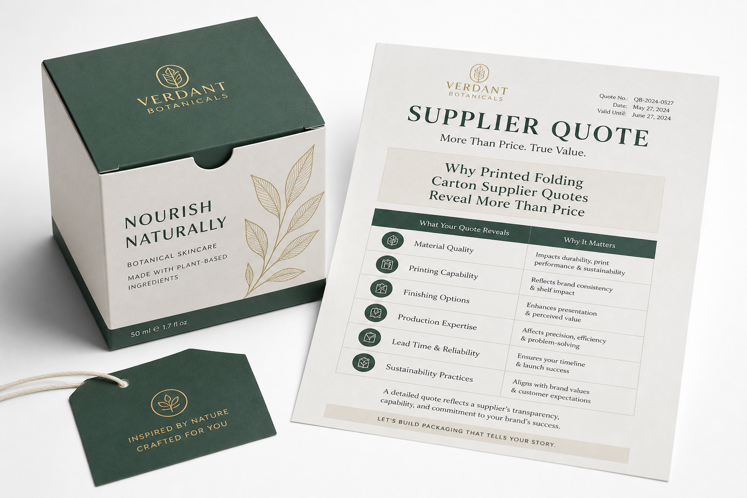 Printed Folding Carton Supplier Quotes: Pricing & Specs