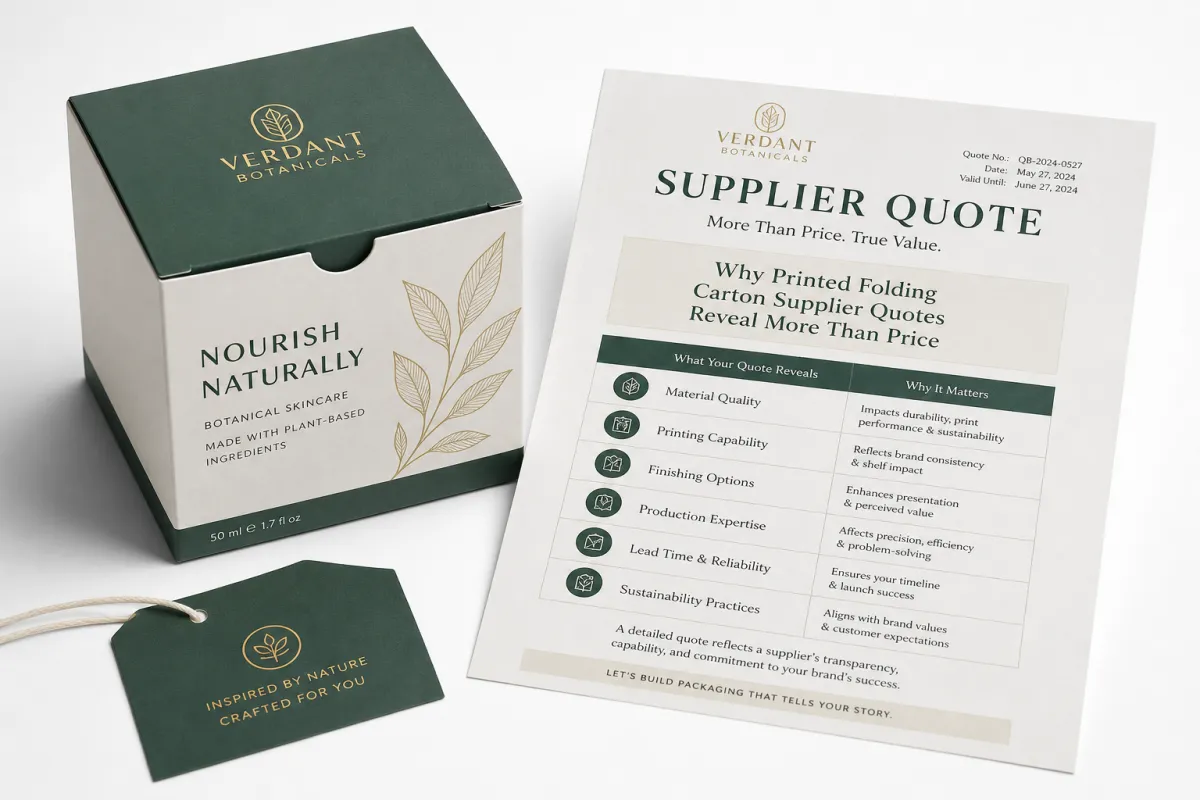 Printed Folding Carton Supplier Quotes: Pricing & Specs