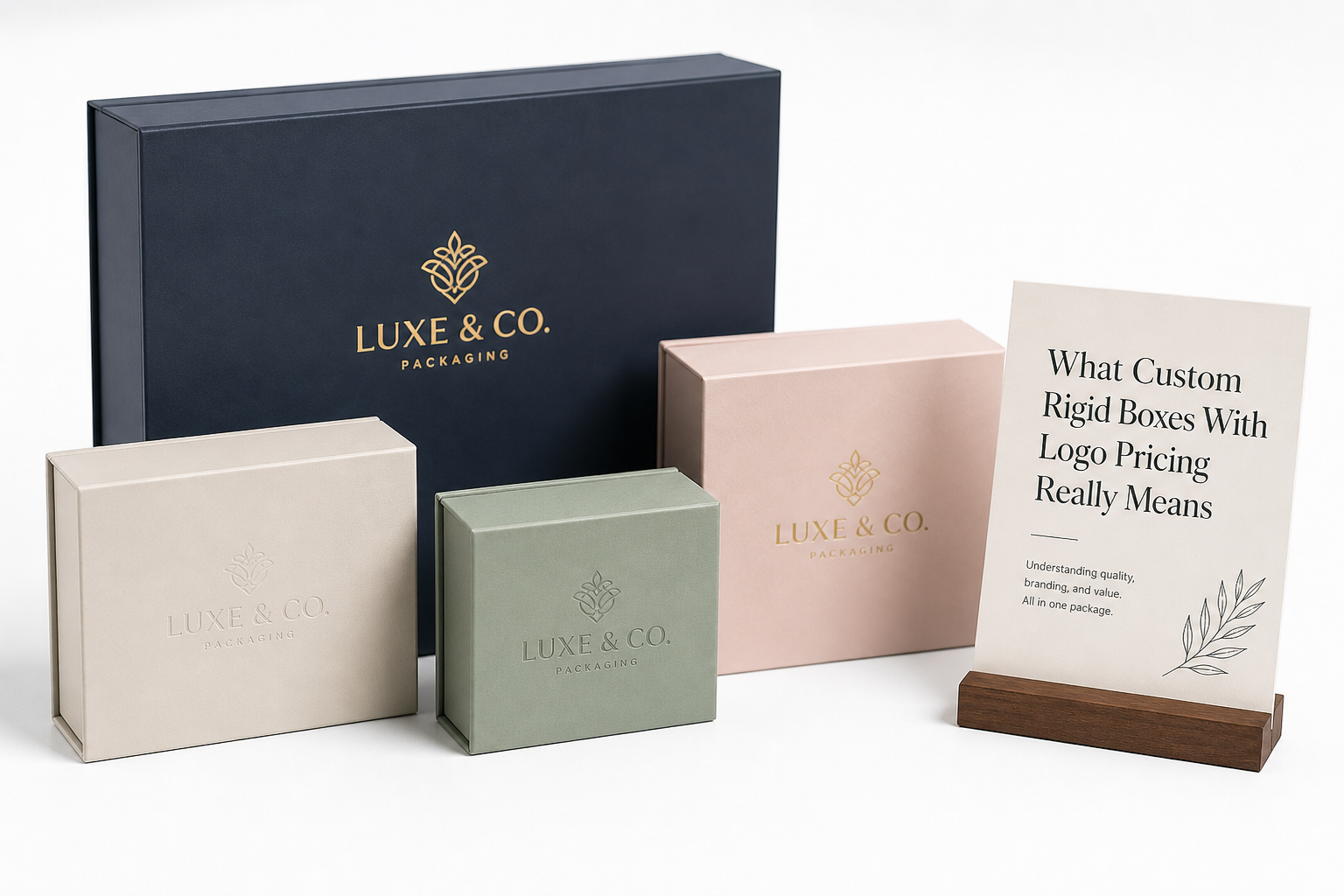 Custom Rigid Boxes with Logo Pricing: Board, Finish, Dieline, and Unit Cost
