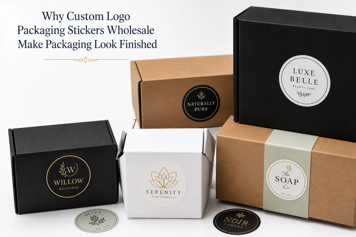 Custom Logo Packaging Stickers Wholesale