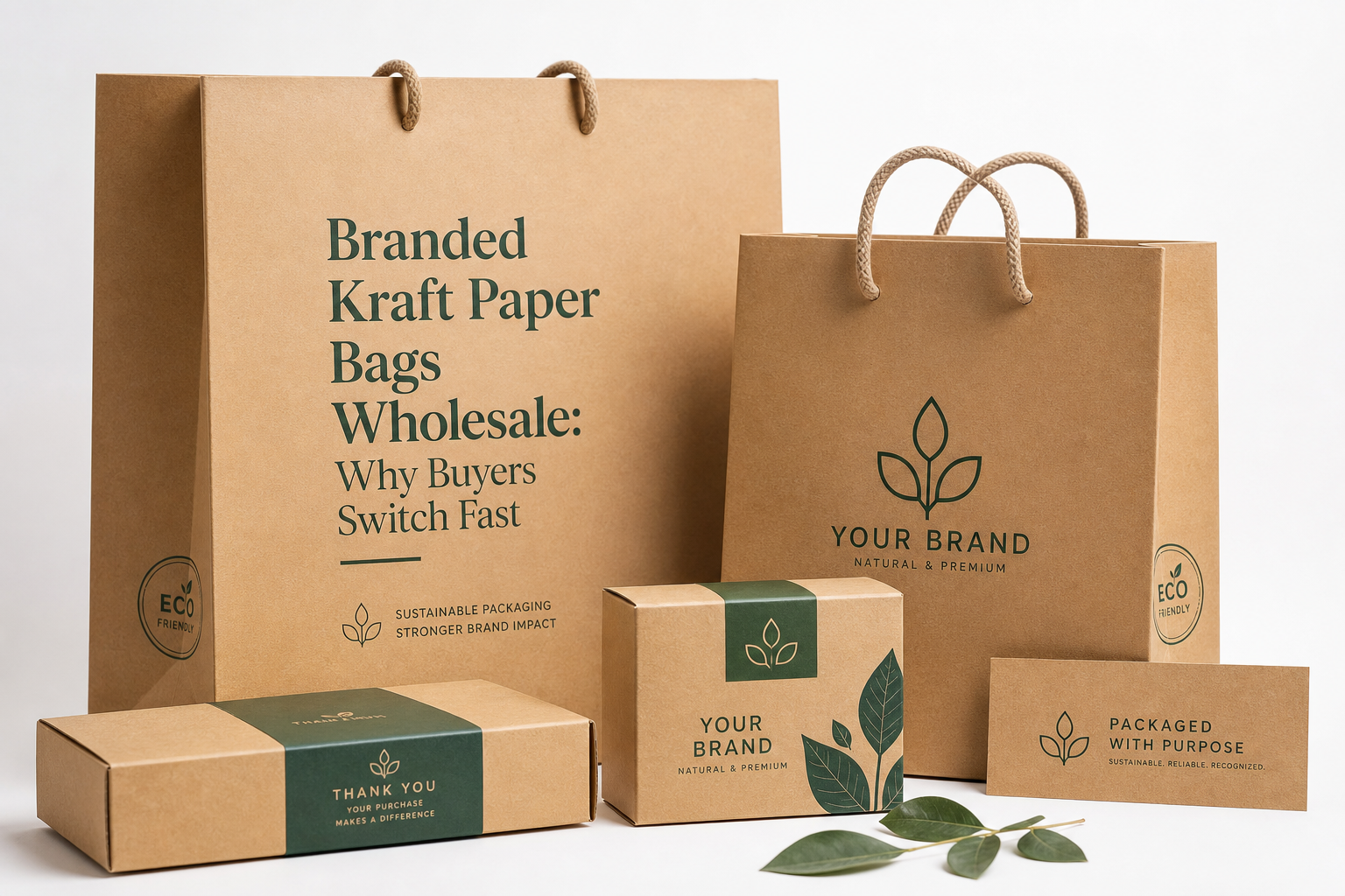Branded Kraft Paper Bags Wholesale: Specs, Pricing & More