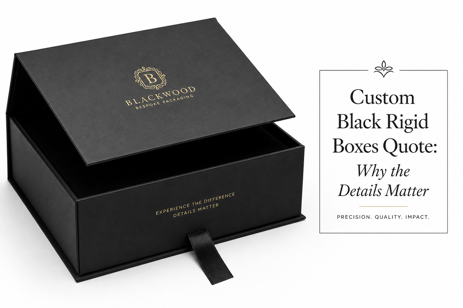 Custom Black Rigid Boxes Quote: Pricing, Specs, Timeline