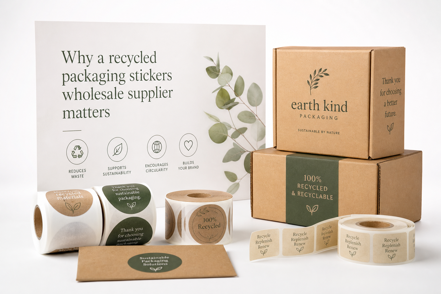 Recycled Packaging Stickers Wholesale Supplier Options