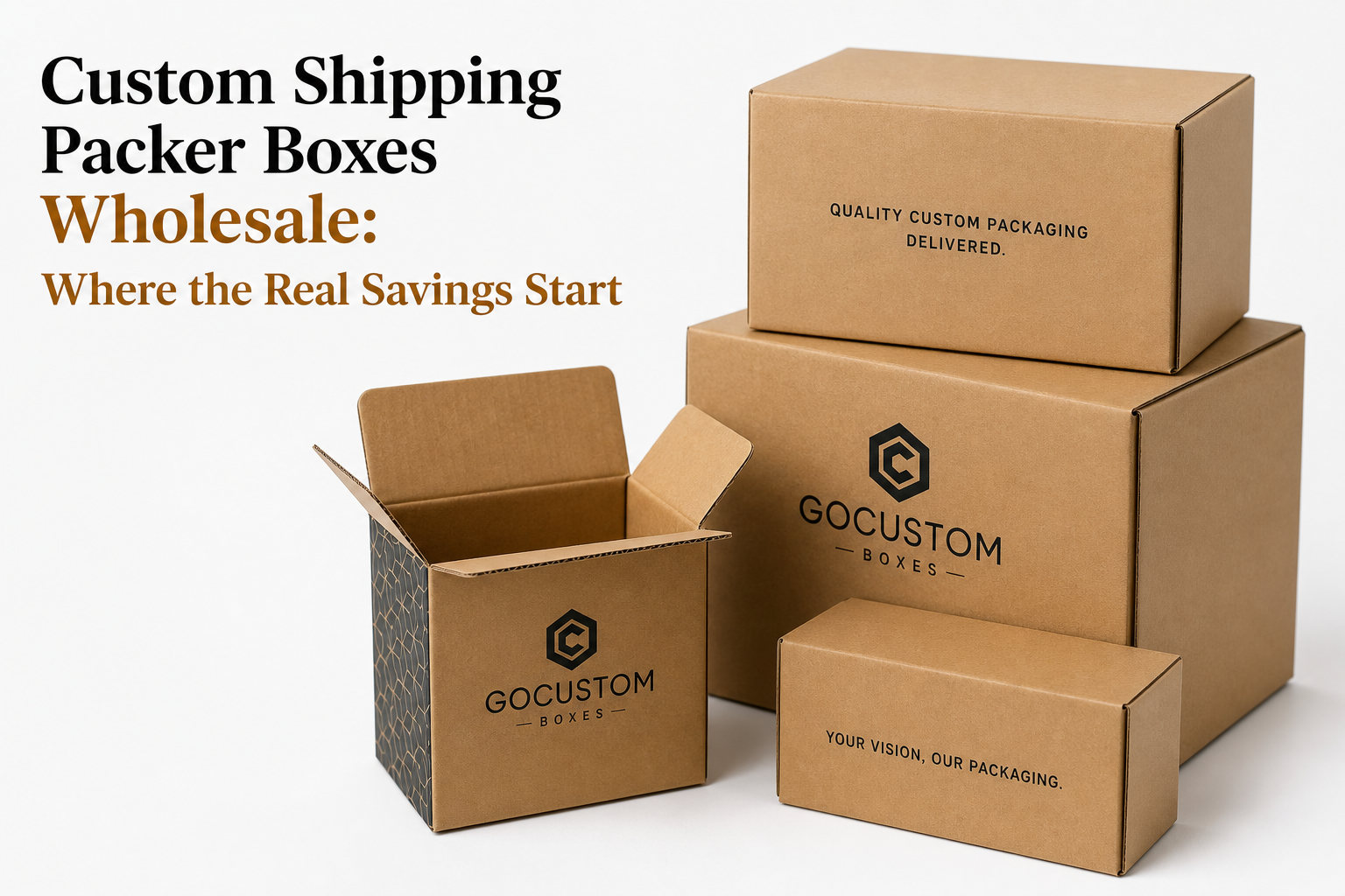 Custom Shipping Packer Boxes Wholesale for Brands: Board, Finish, Dieline, and Unit Cost