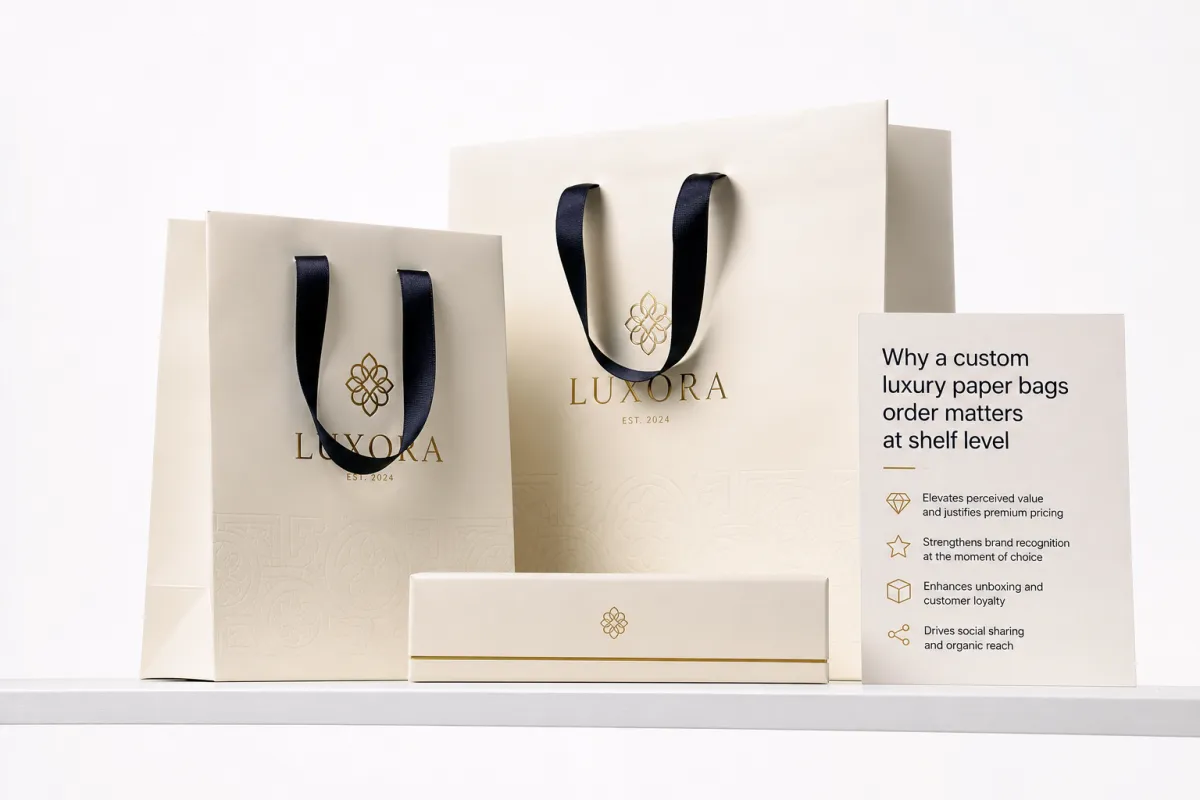 Custom Luxury Paper Bags Order: Specs, Pricing, Process