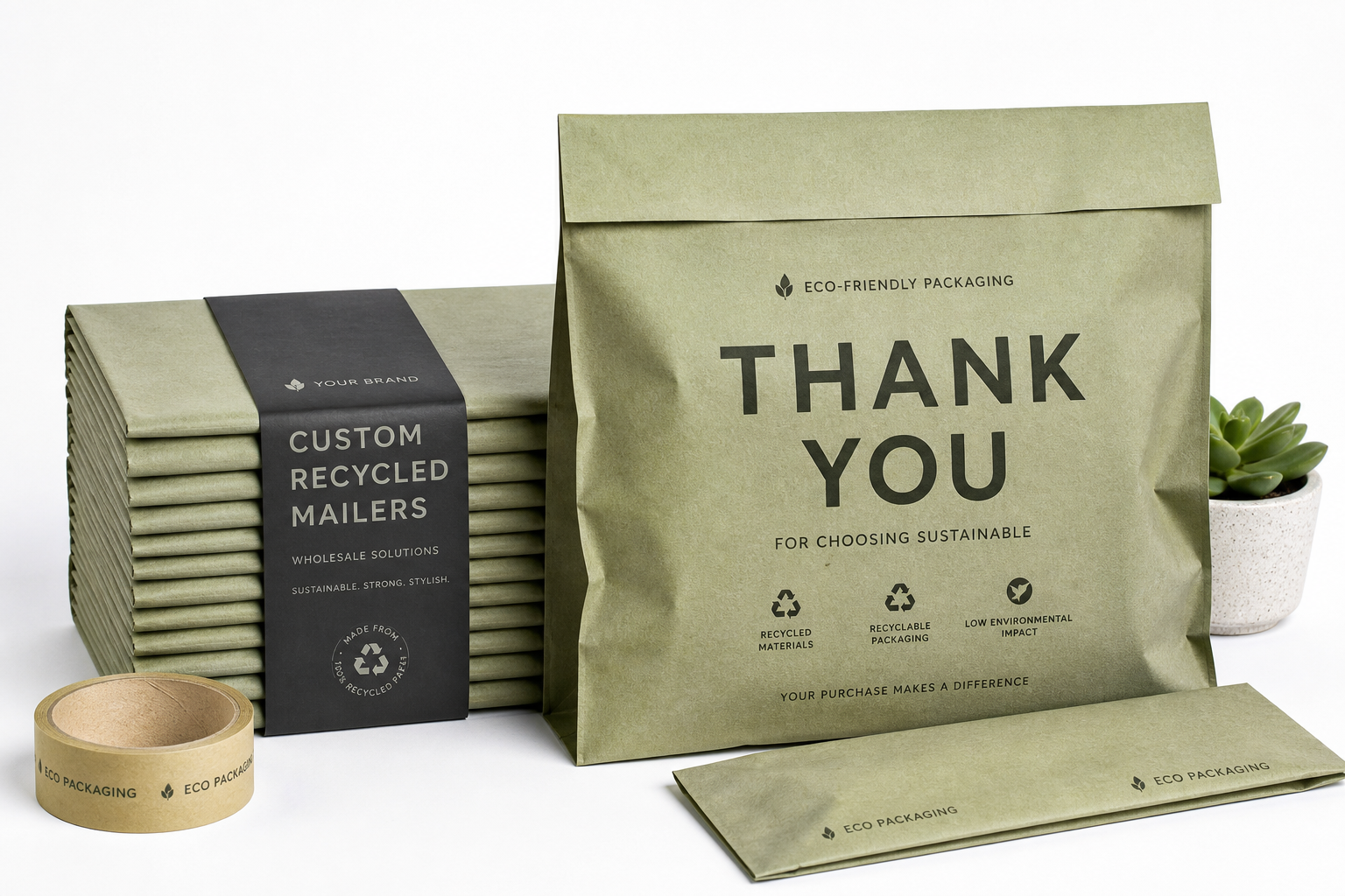 Custom Recycled Paper Mailers Wholesale: Specs & Pricing