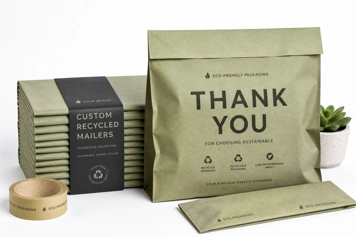 Custom Recycled Paper Mailers Wholesale: Specs & Pricing