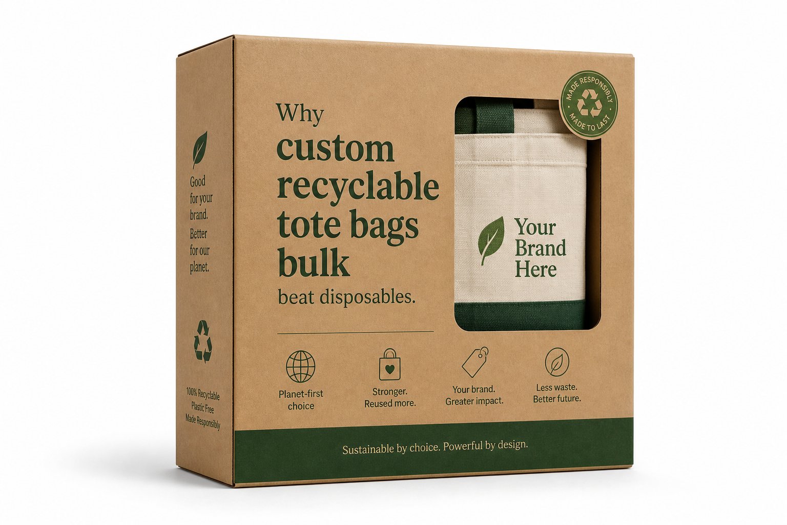 Custom Recyclable Tote Bags Bulk: Specs, Pricing, MOQ