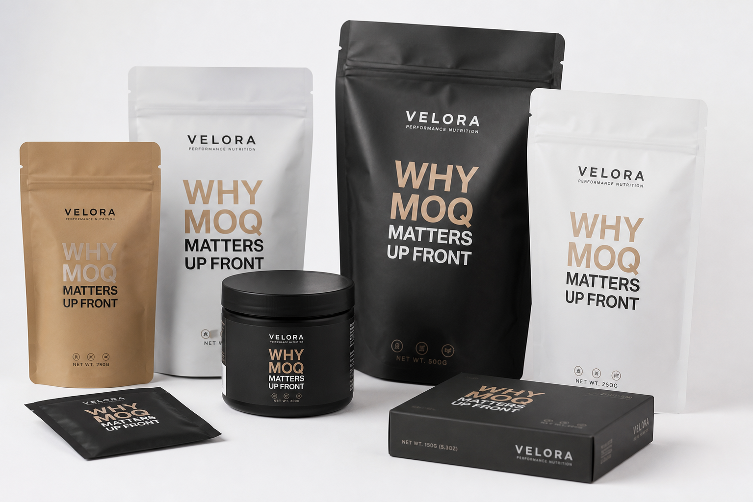 Branded Product Pouches MOQ for Sustainable Packaging