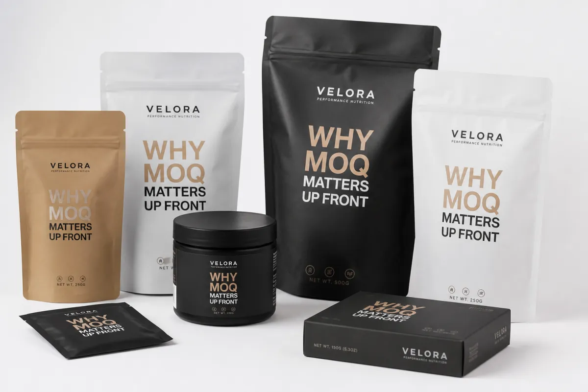 Branded Product Pouches MOQ for Sustainable Packaging