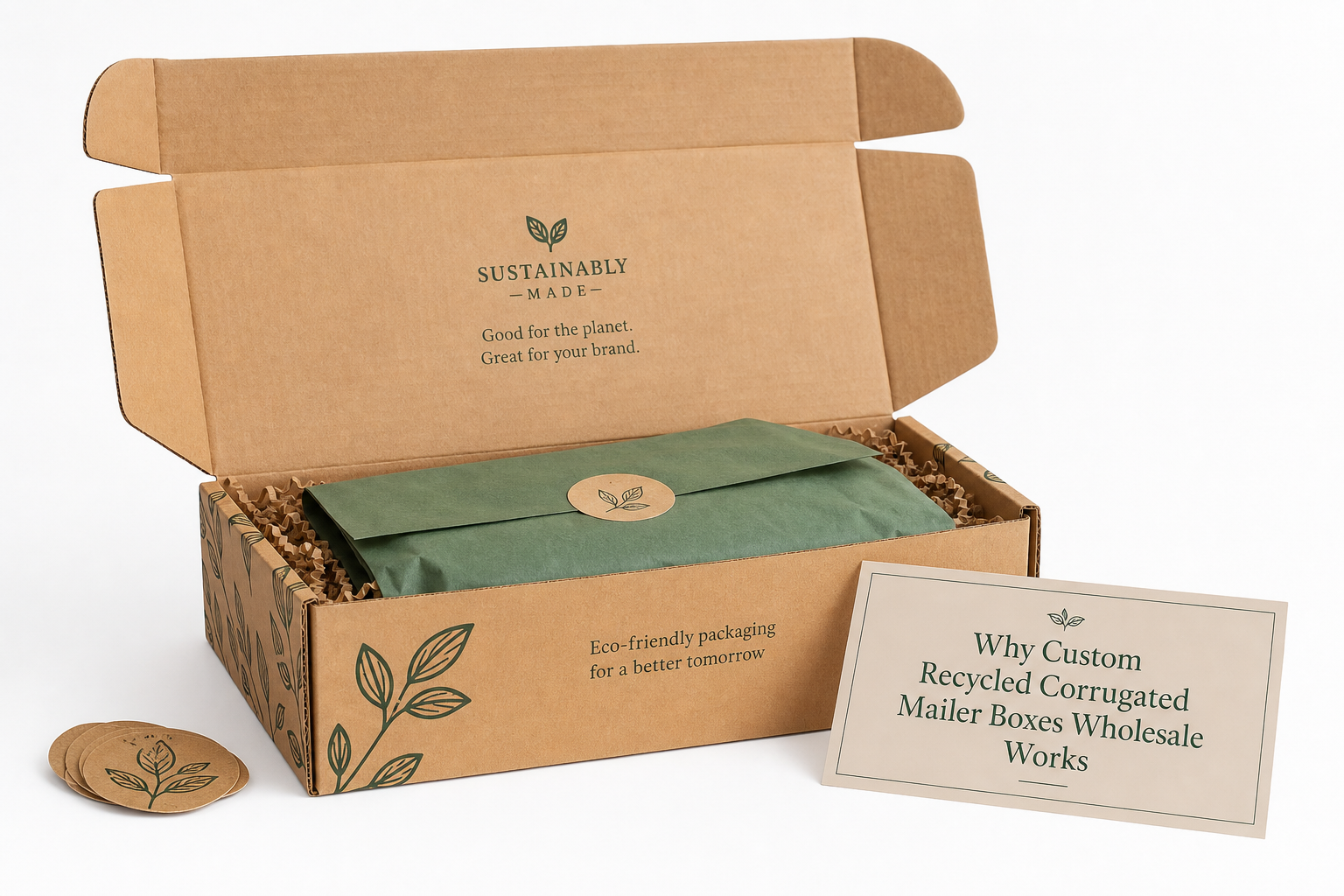Custom Recycled Corrugated Mailer Boxes Wholesale Options