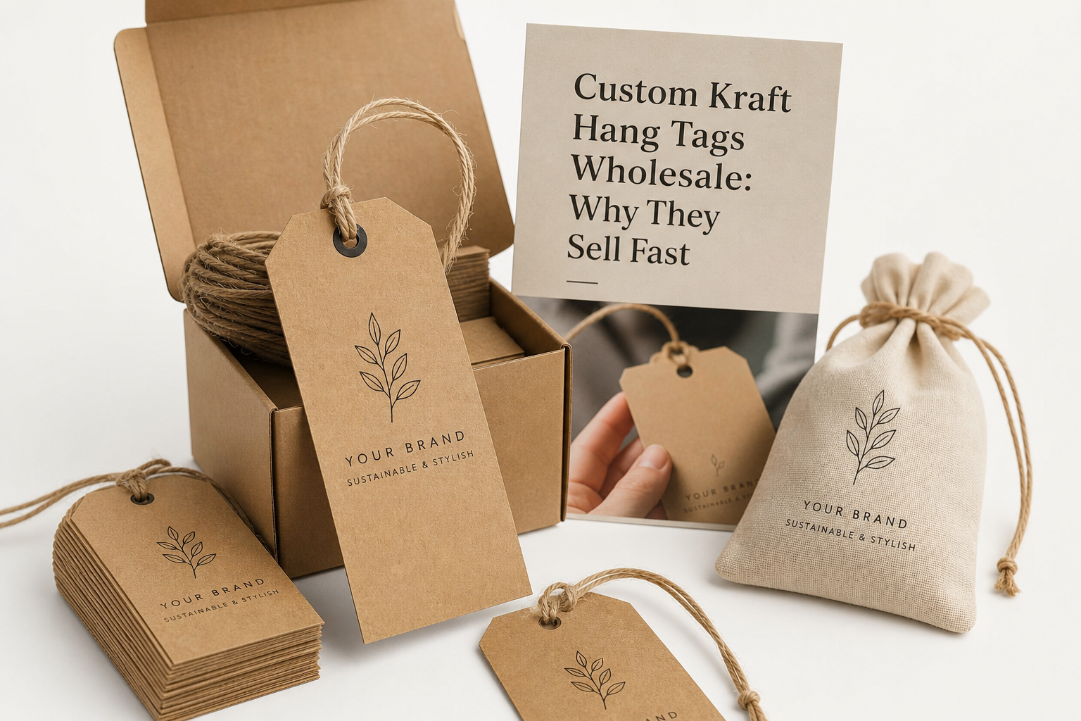 Custom Kraft Hang Tags Wholesale: Pricing, Specs, MOQ