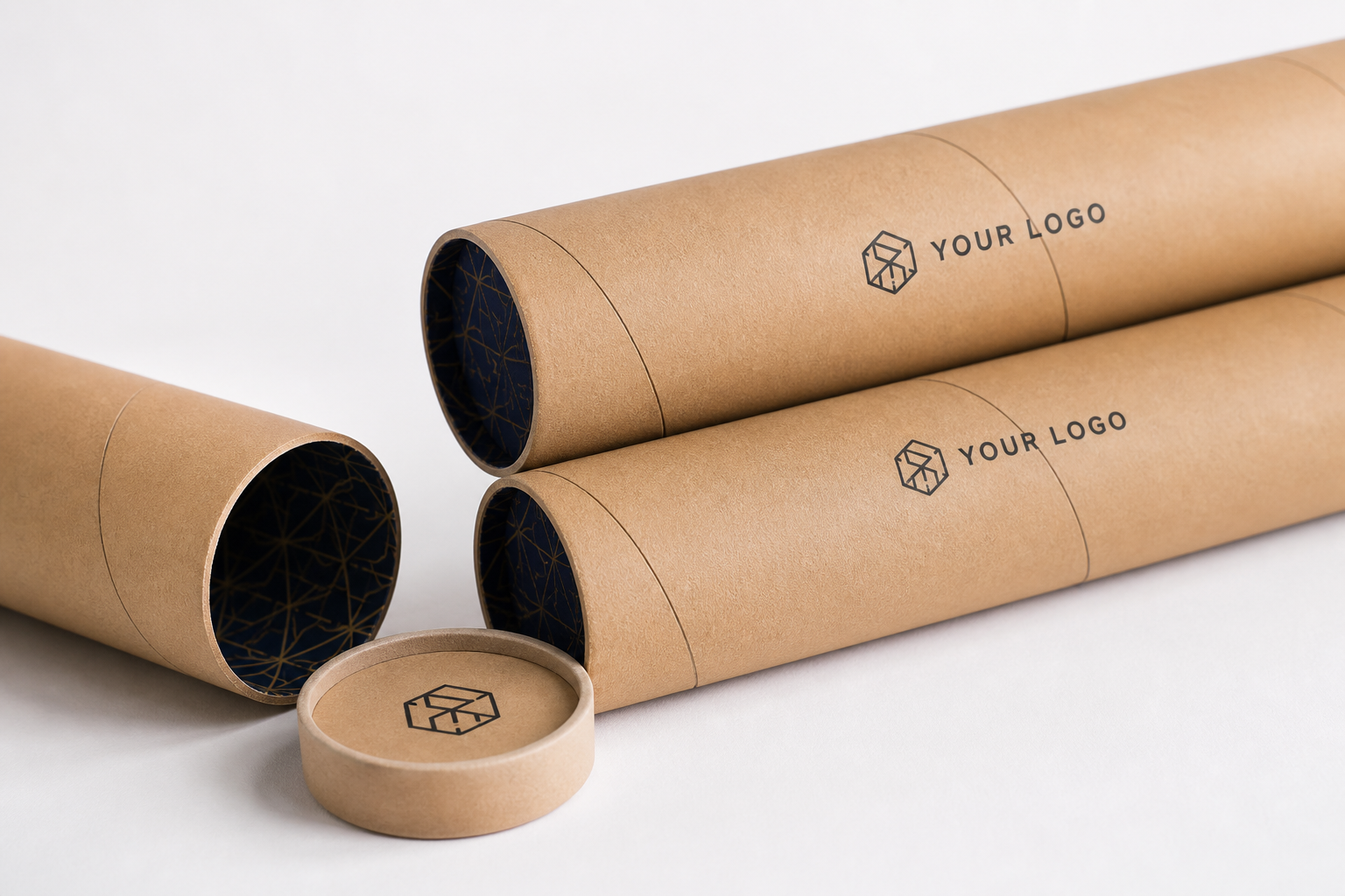 Logo Printed Mailing Tubes Wholesale: Brand-Ready Packaging