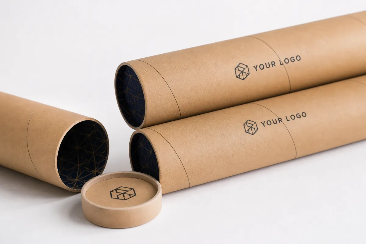 Logo Printed Mailing Tubes Wholesale: Brand-Ready Packaging