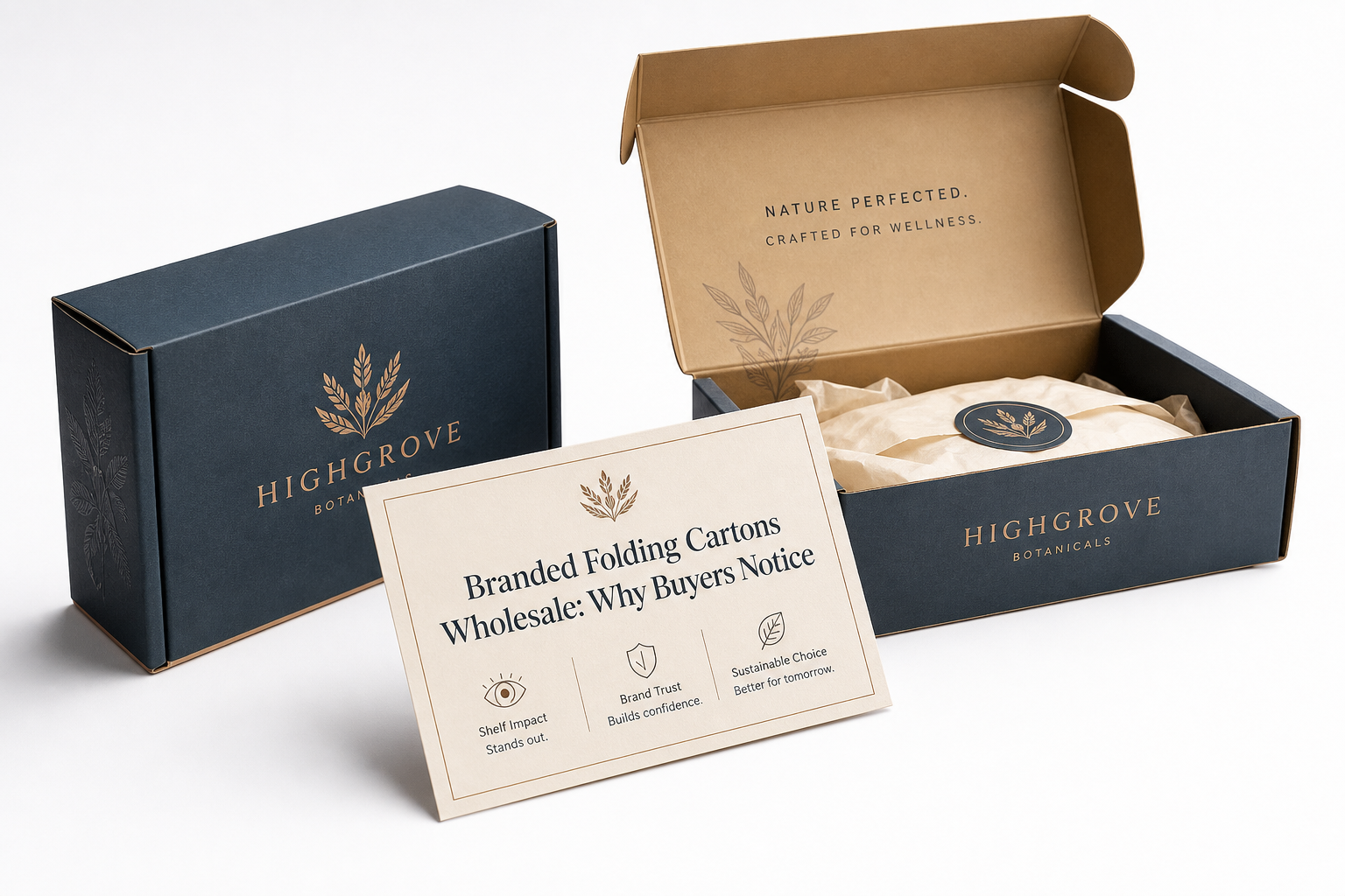 Branded Folding Cartons Wholesale for Eco Packaging