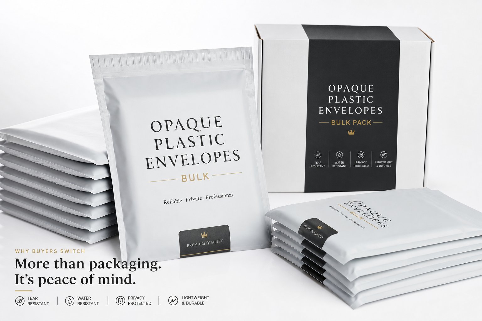 Opaque Plastic Envelopes Bulk: Pricing, Specs, Lead Times