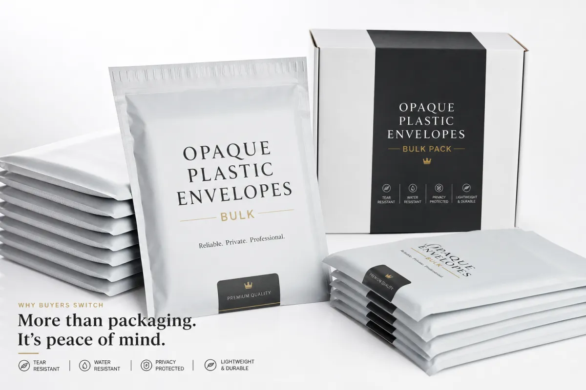 Opaque Plastic Envelopes Bulk: Pricing, Specs, Lead Times