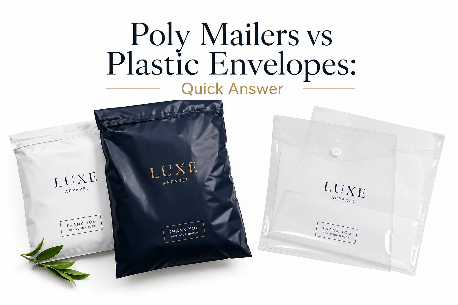Poly Mailers vs Plastic Envelopes: Film, Print, MOQ, and Carton Packing