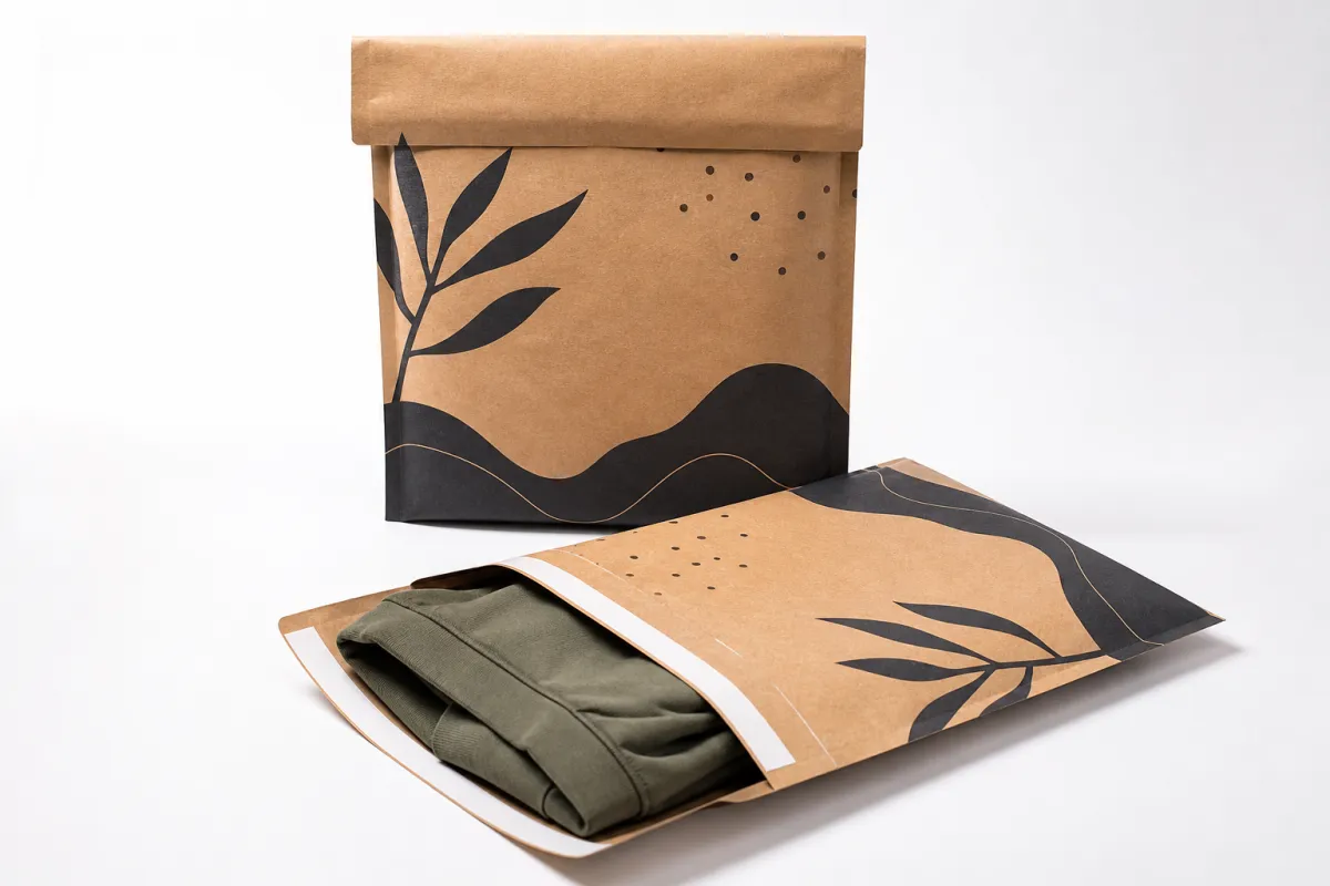 Printed Kraft Mailer Bags: Film, Print, MOQ, and Carton