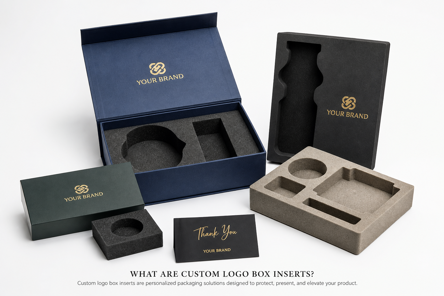 Custom Logo Box Inserts: Board, Finish, Dieline, and Unit Cost