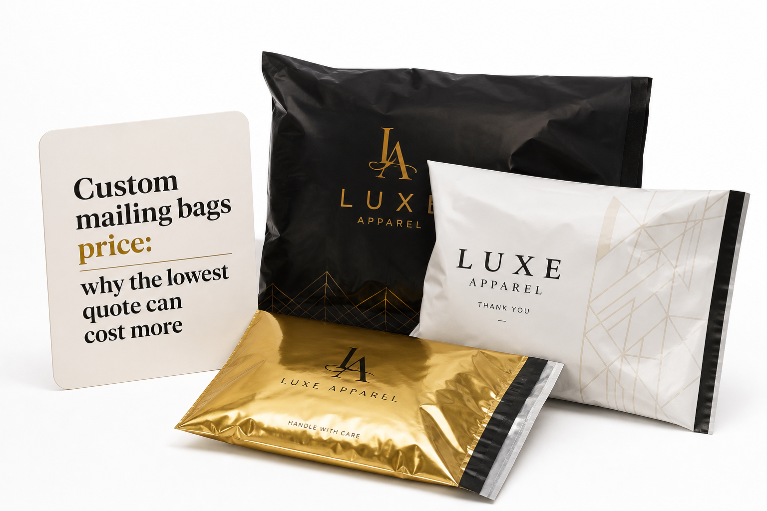 Custom Mailing Bags Price: Film, Print, MOQ, and Carton Packing