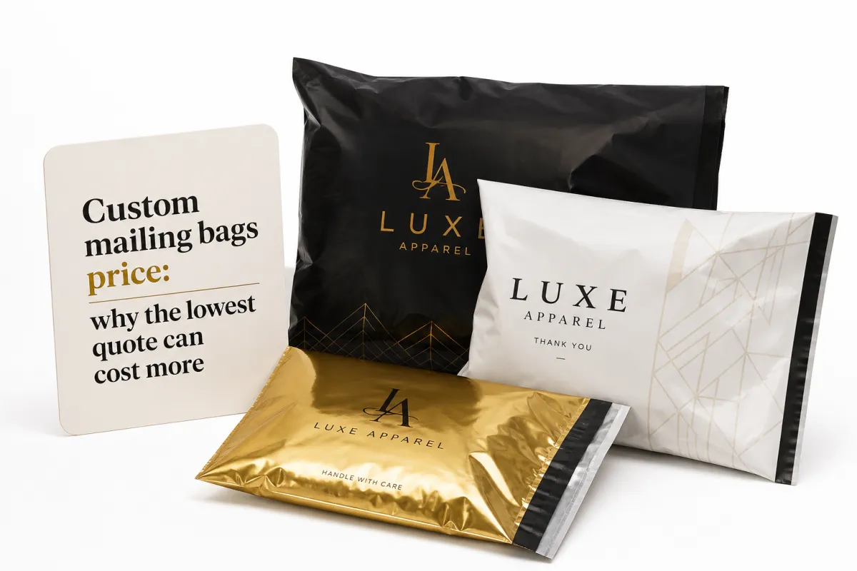Custom Mailing Bags Price: Film, Print, MOQ, and Carton