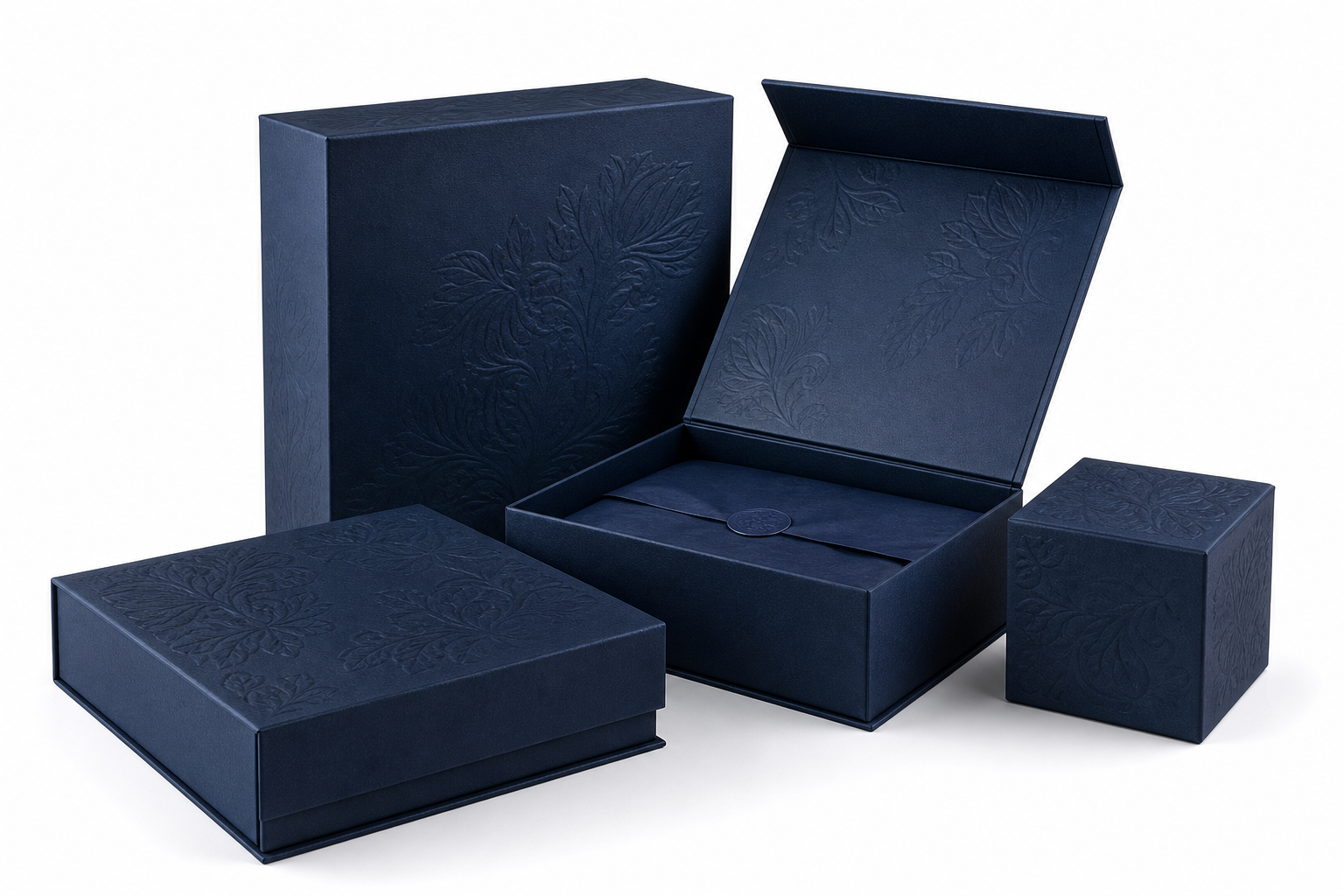 Embossed Rigid Boxes Wholesale for Premium Shipping