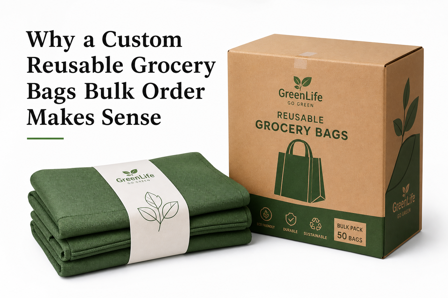 Custom Reusable Grocery Bags Bulk Order: Material, Print, Proofing, and Reorder Risk