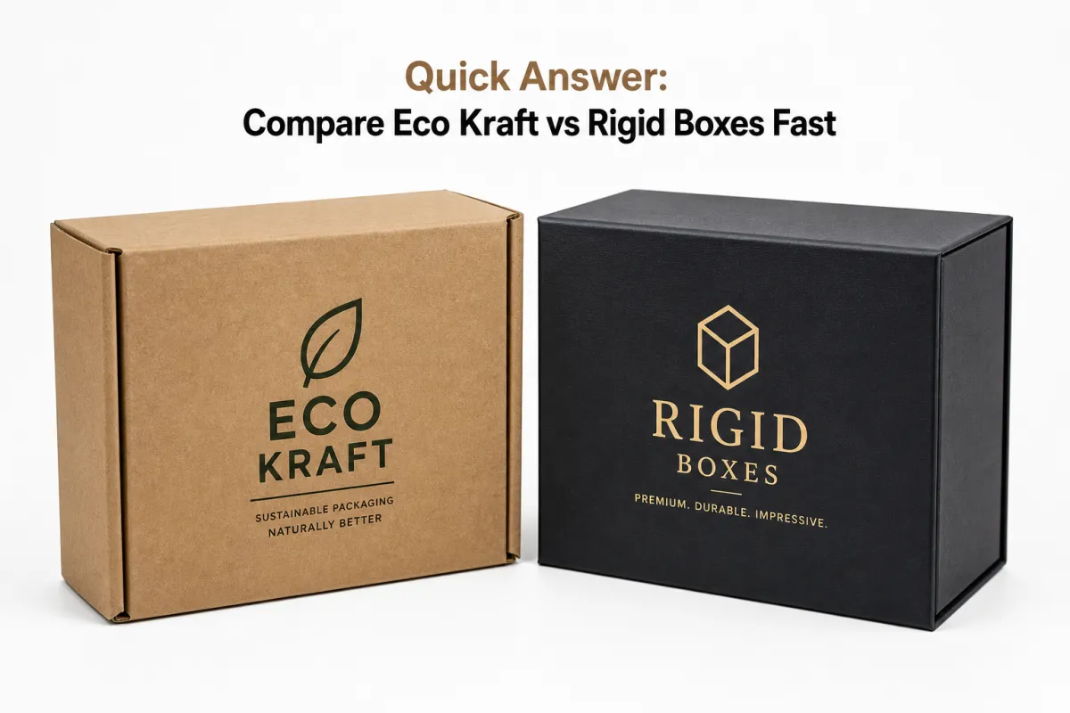 Compare Eco Kraft vs Rigid Boxes: Cost, Look, Use Cases