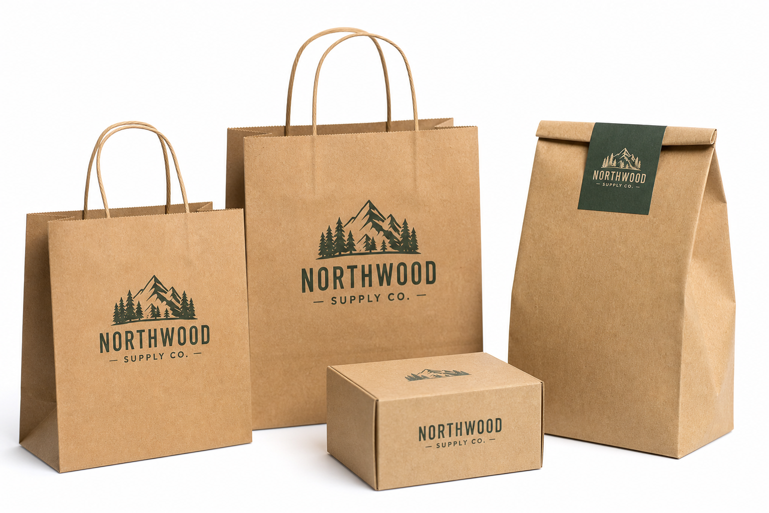 Custom Kraft Paper Bags with Logo: Film, Print, MOQ, and Carton Packing