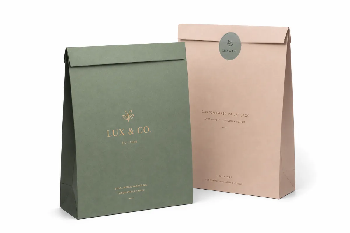 Custom Paper Mailer Bags: Film, Print, MOQ, and Carton