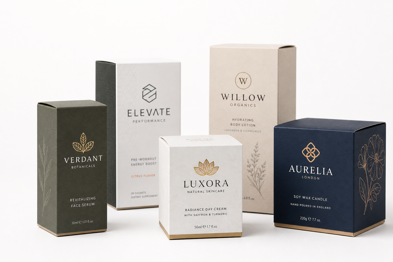 Retail Carton Boxes with Logo: Board, Finish, Dieline, and Unit Cost