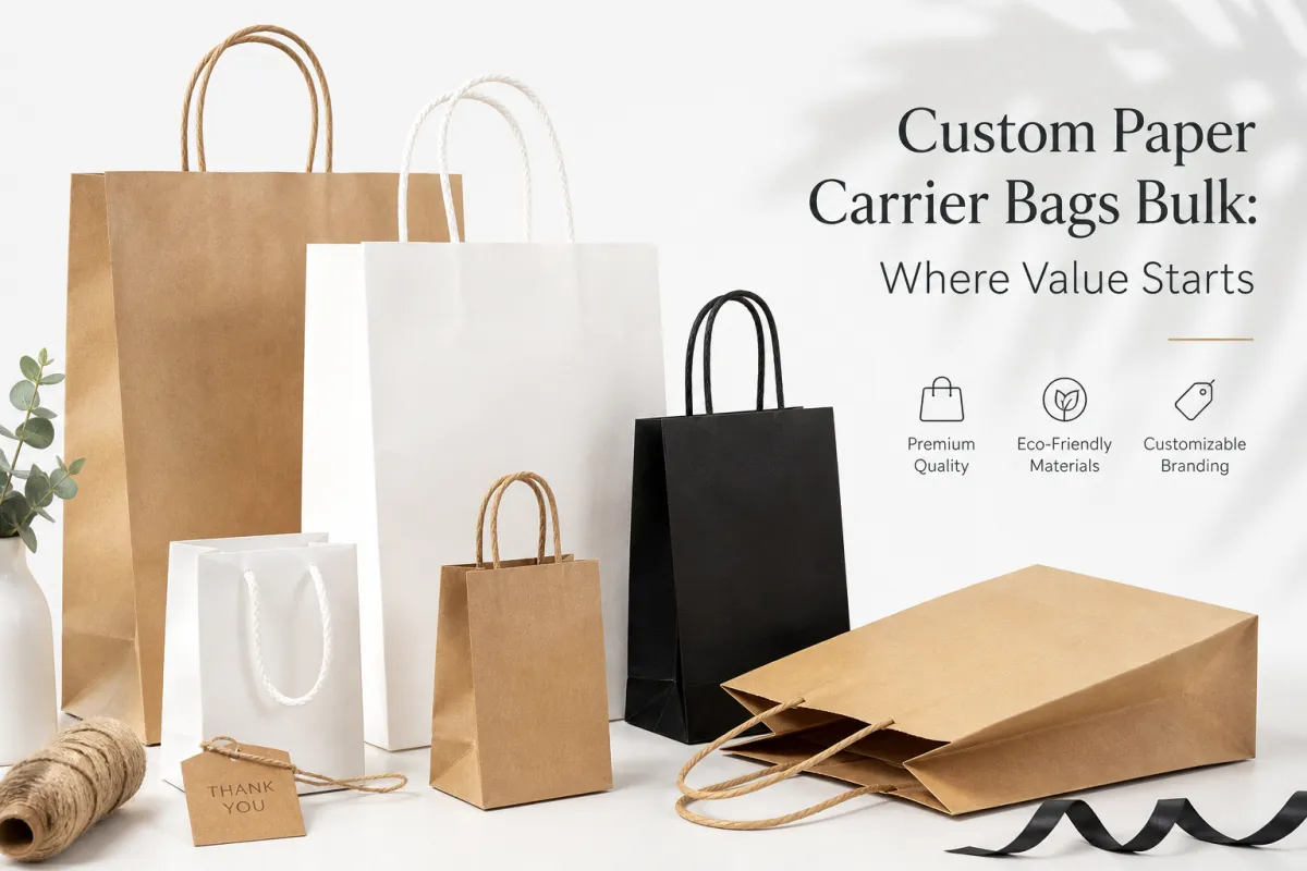 Custom Paper Carrier Bags Bulk