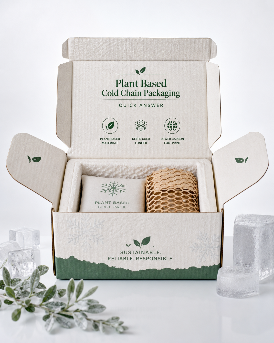 Plant Based Cold Chain Packaging: Claims, Protection, MOQ, and Cost