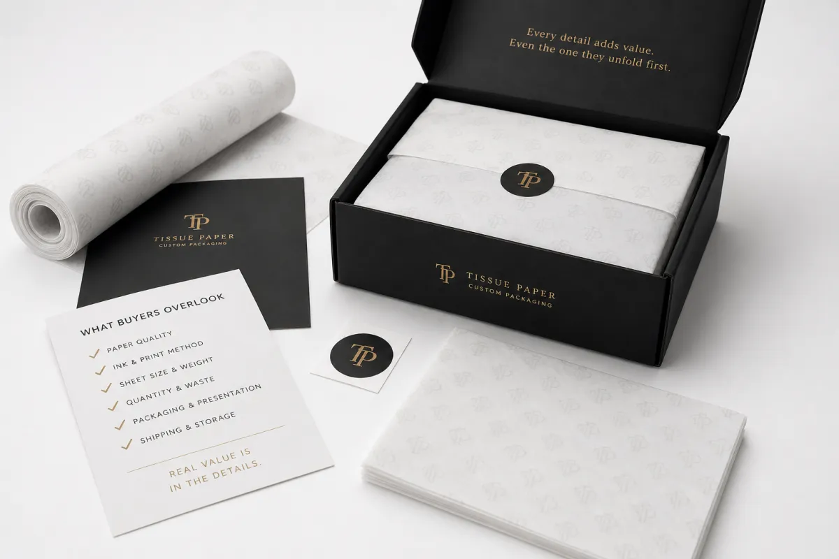 Custom Tissue Paper Cost: Material, Print, Proofing, and