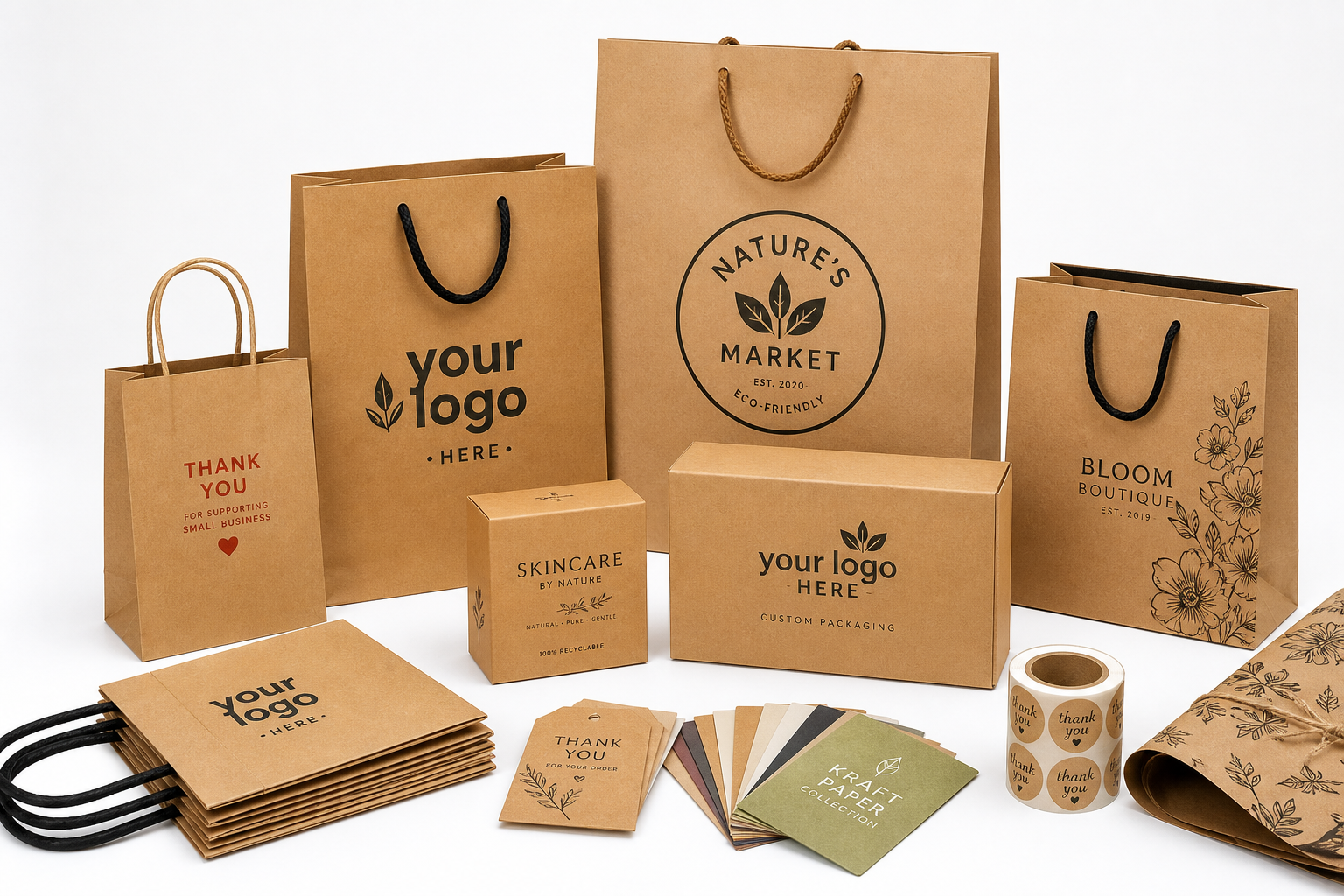 Printed Kraft Bags Supplier: Film, Print, MOQ, and Carton Packing
